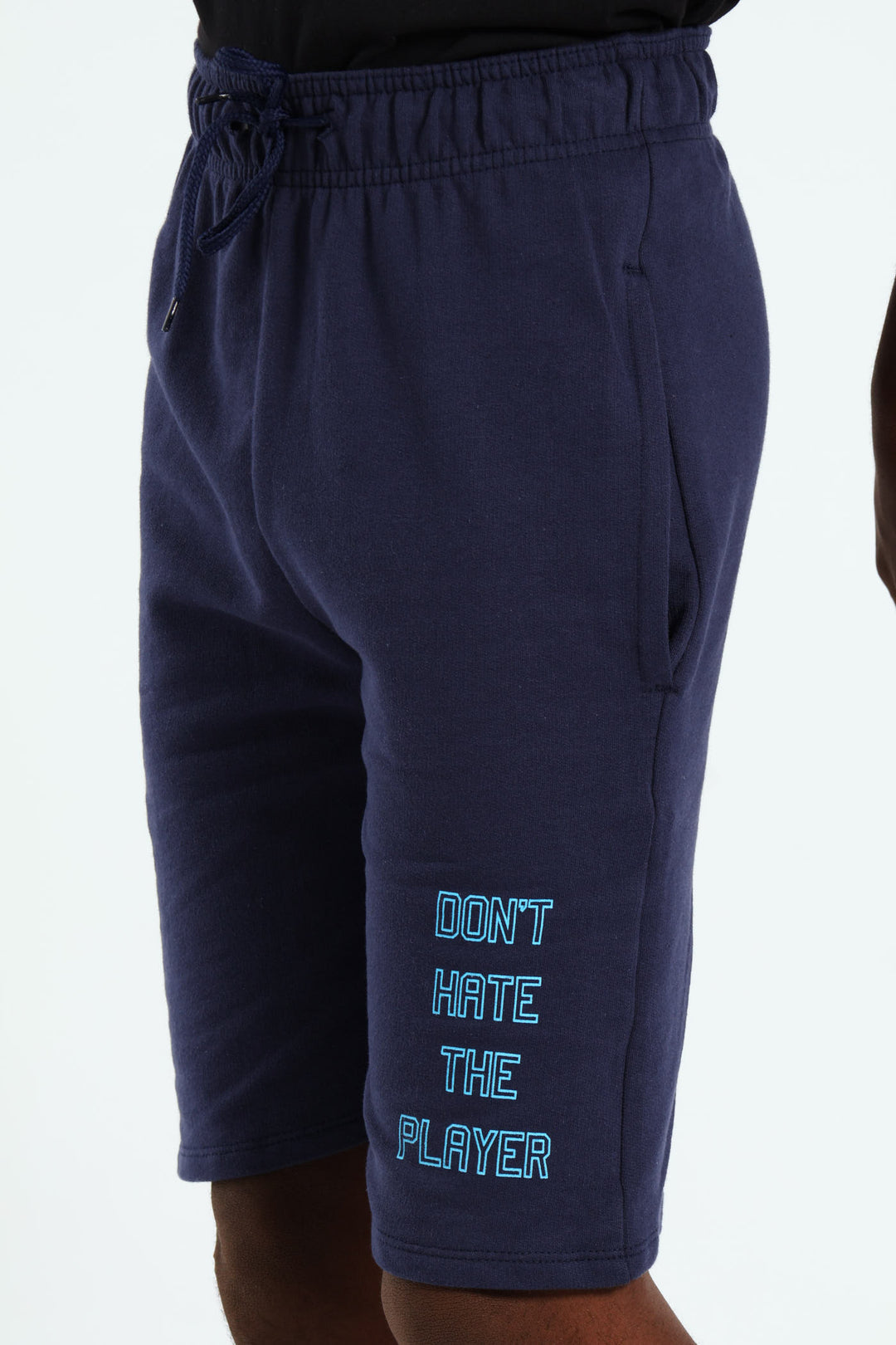 Boys Gamer Print Fleece Short - Navy