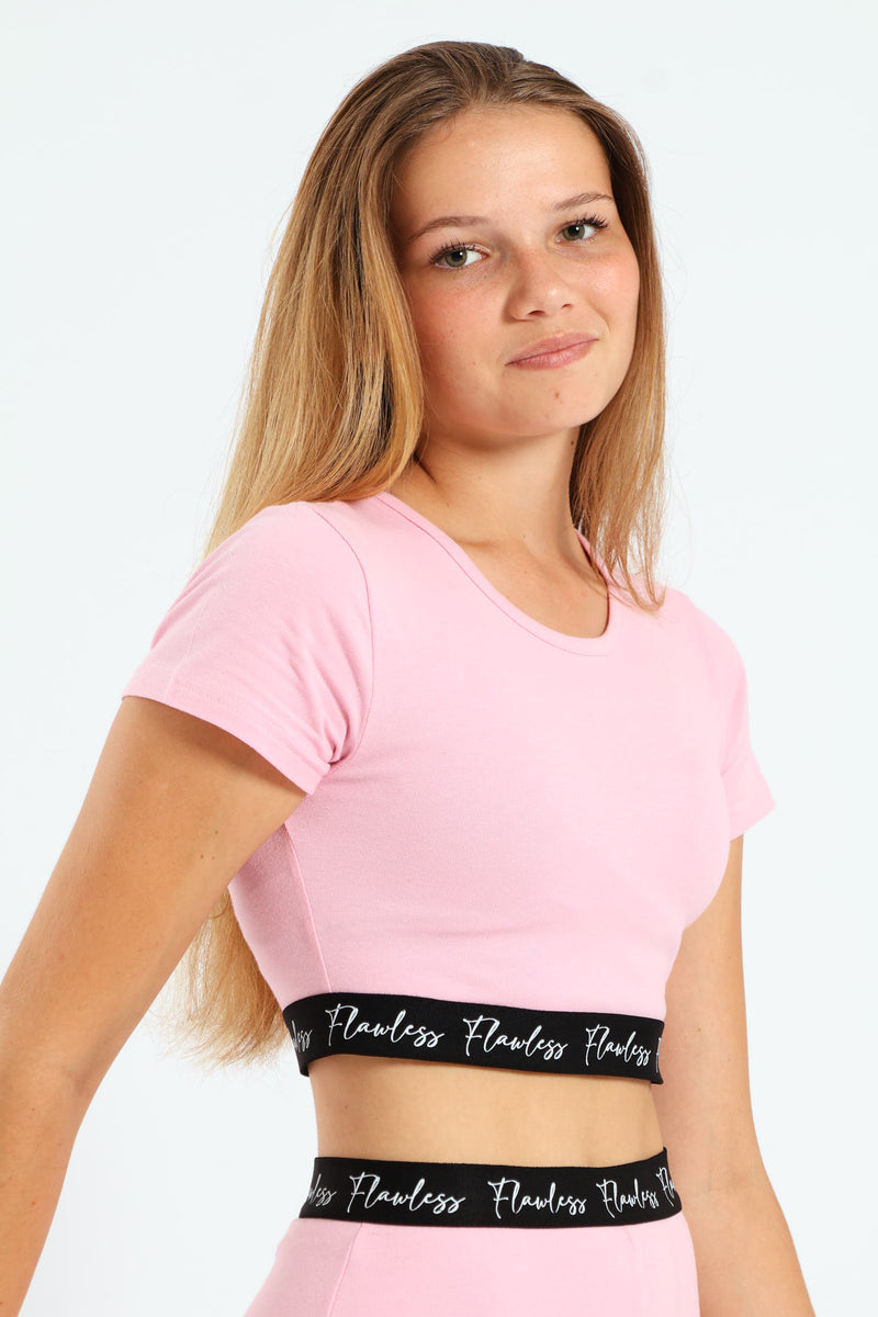 Girls Expo Elastic Top - Pink