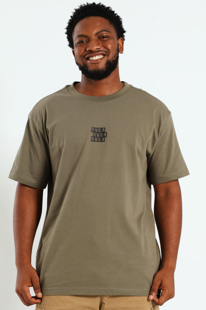 Blocked Tee - Olive