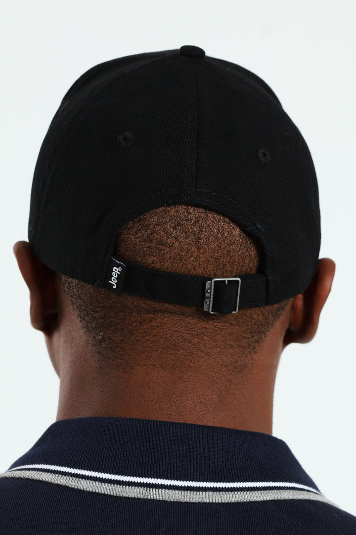 Basic Branded Peak Cap - Black