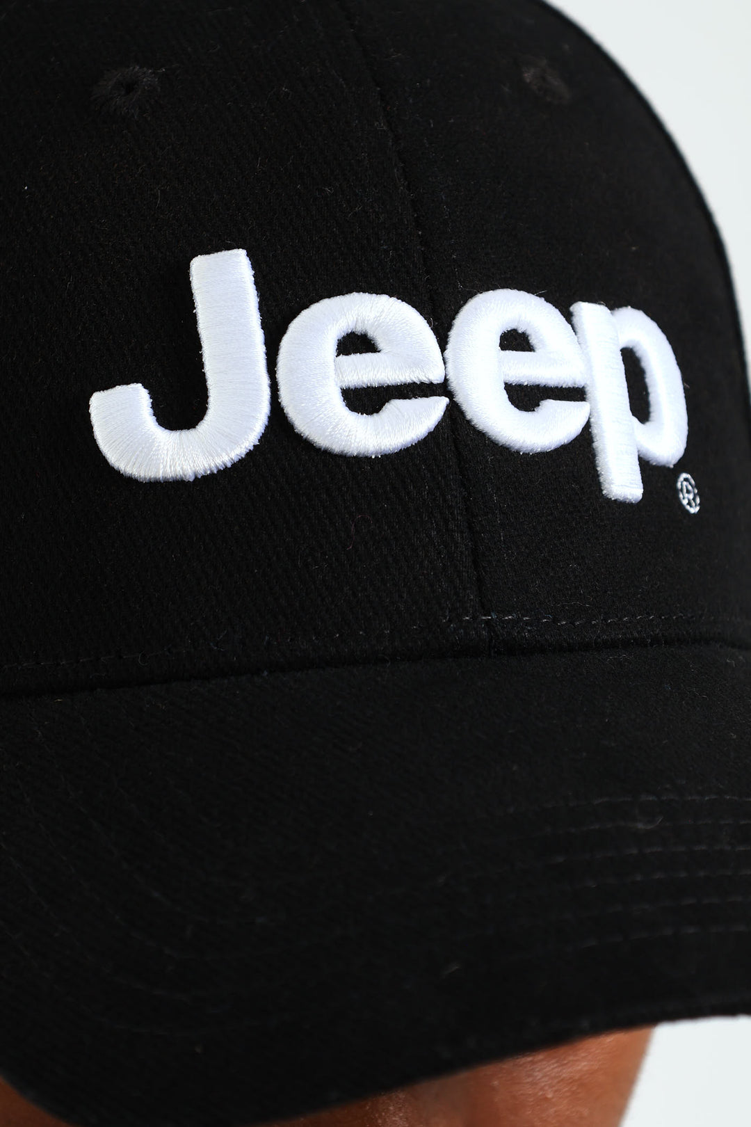 Basic Branded Peak Cap - Black