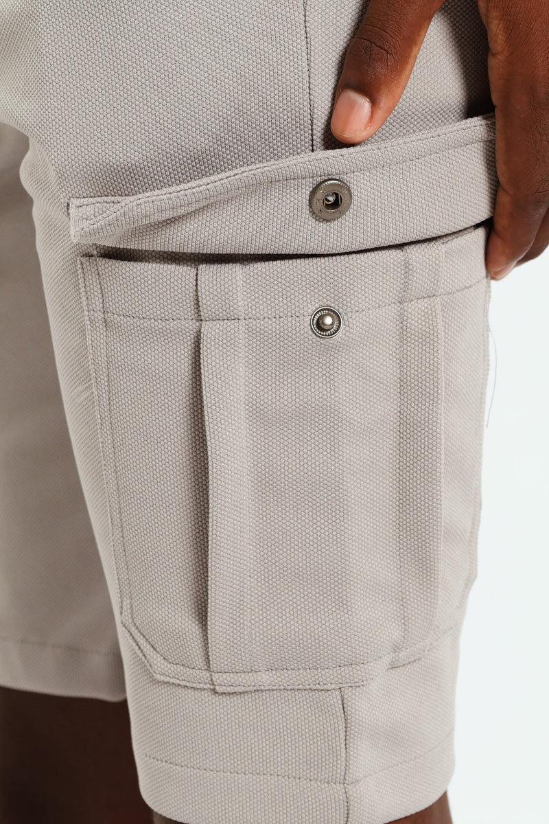 Boys Aspire Surface Interest Short - Grey