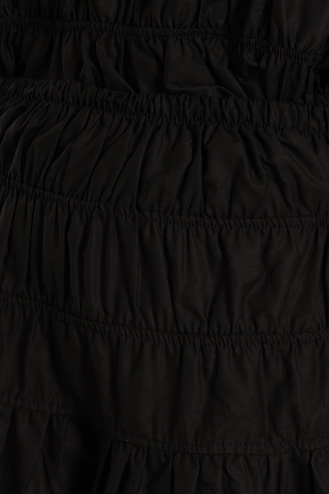 Girls Shirring Skirt - Black