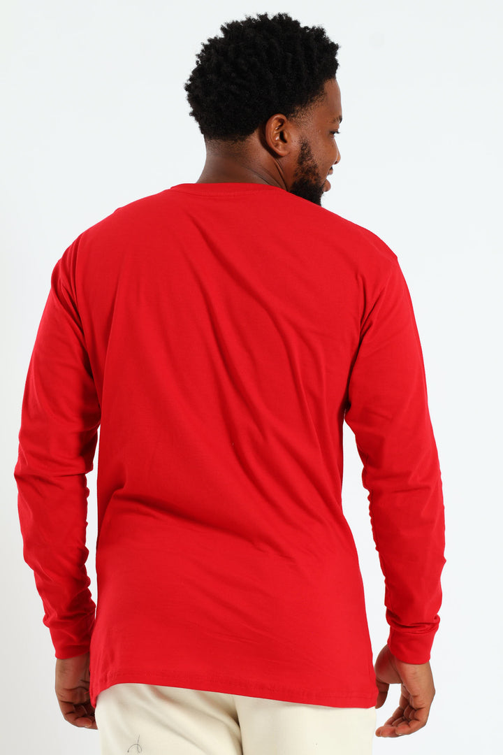 Splatter Long Sleeve Tee - Red