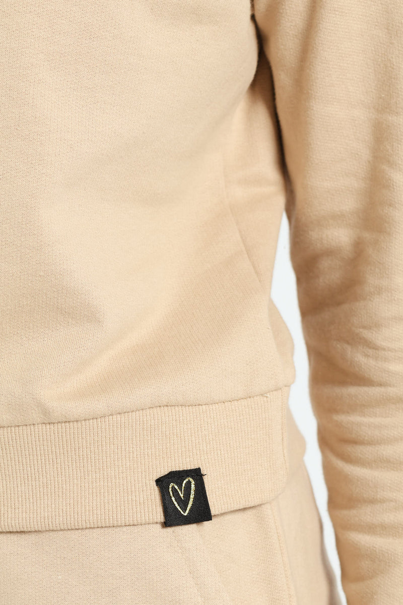 Girls Fleece Top - Tan