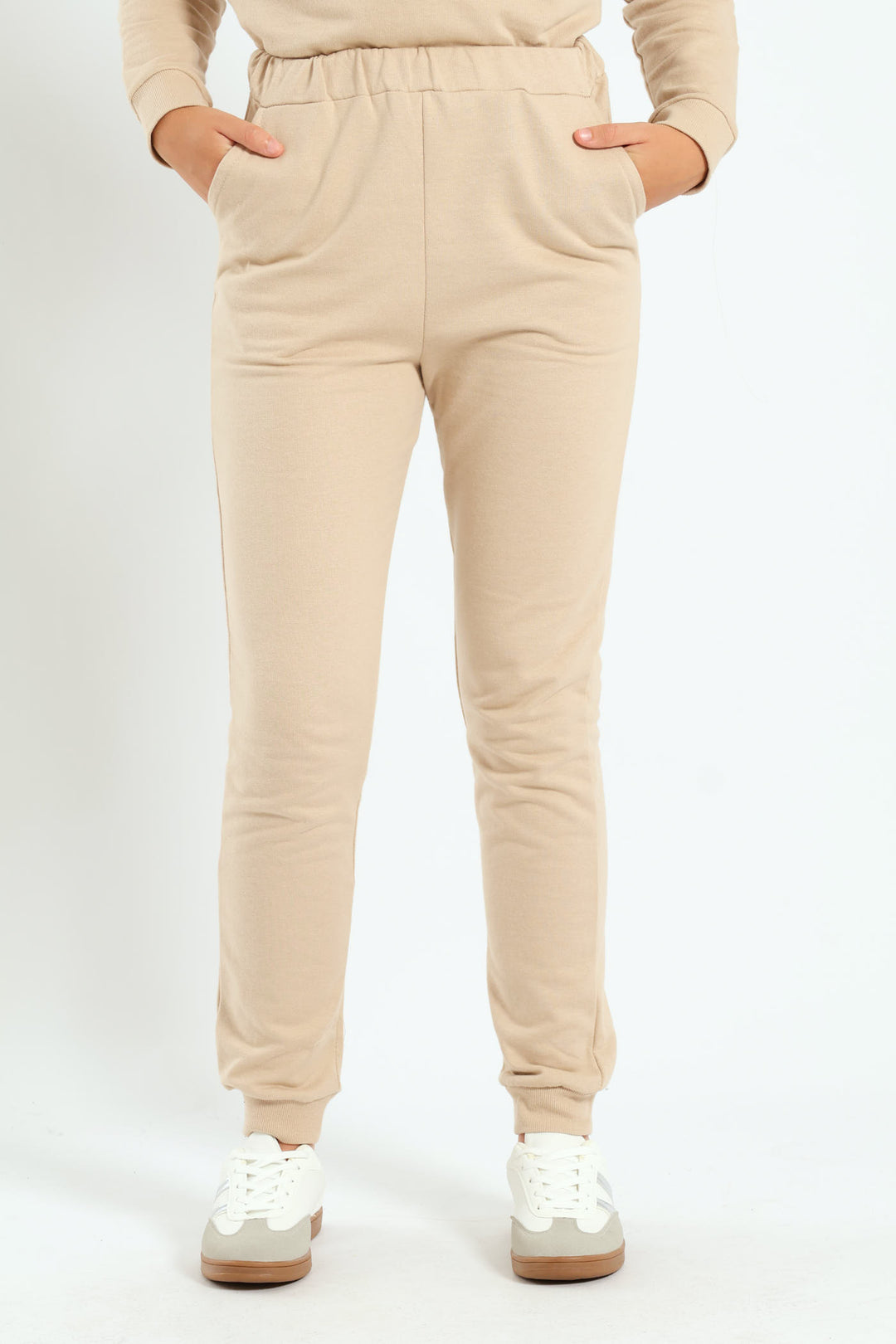Girls Fleece Jogger - Tan