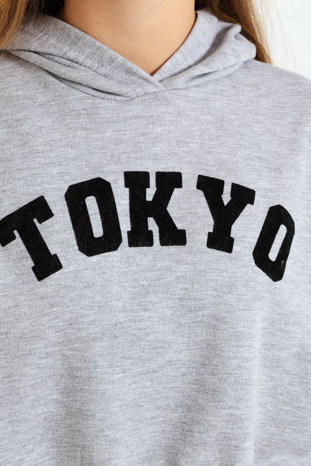 Girls Fleece Hoody - Grey Melange