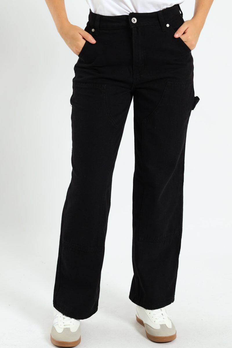 Girls Carpenter Denim Jean - Black