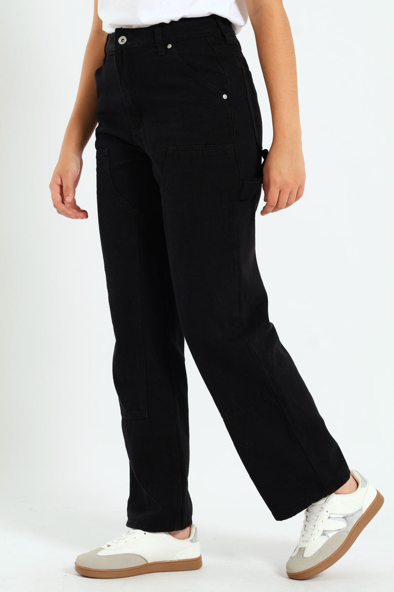 Girls Carpenter Denim Jean - Black