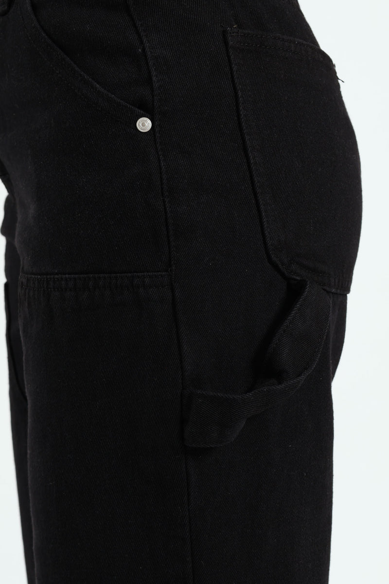 Girls Carpenter Denim Jean - Black