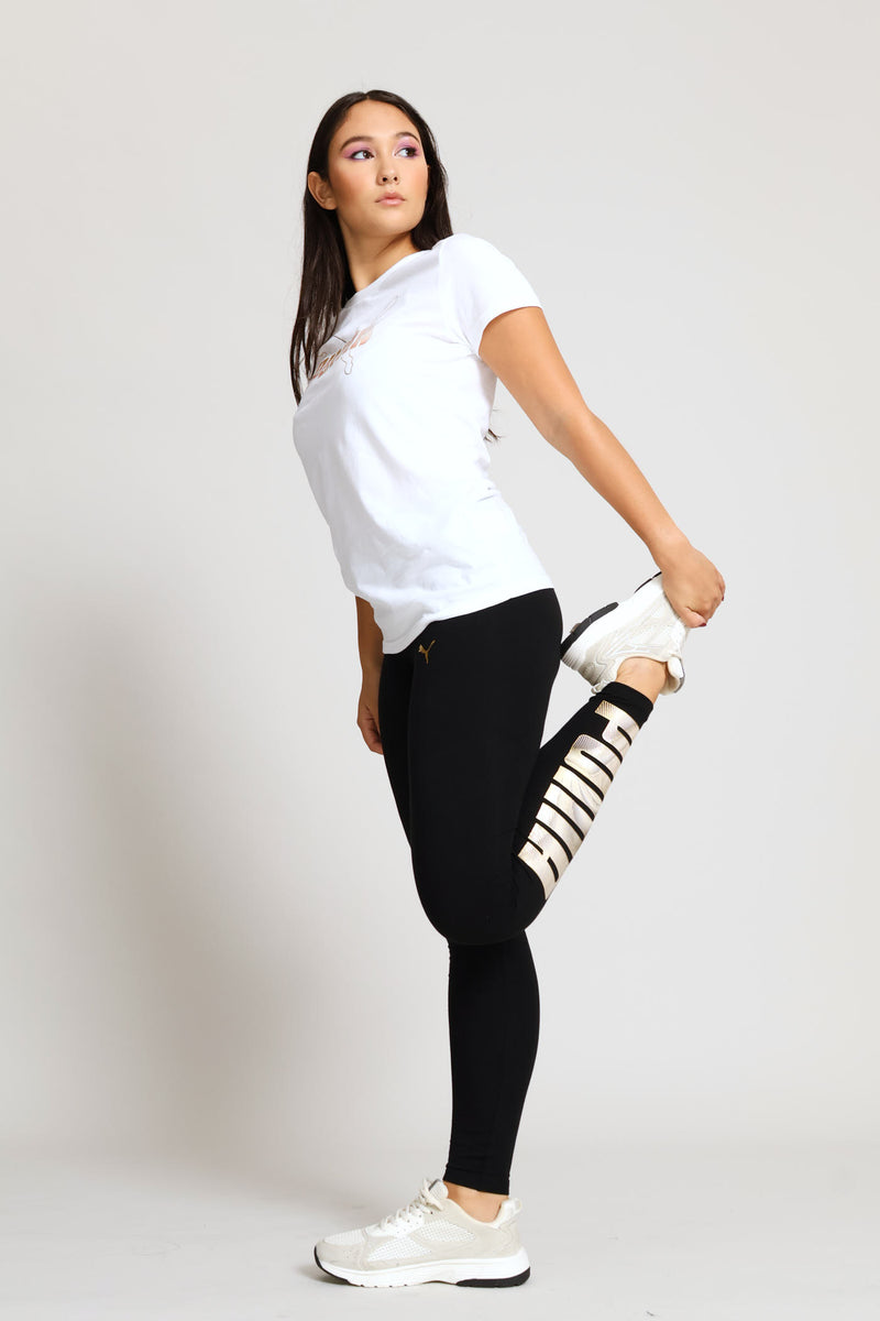 Essential Logo Lab Metallic Tee - White
