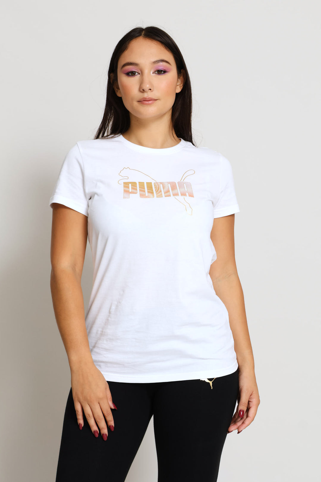 Essential Logo Lab Metallic Tee - White