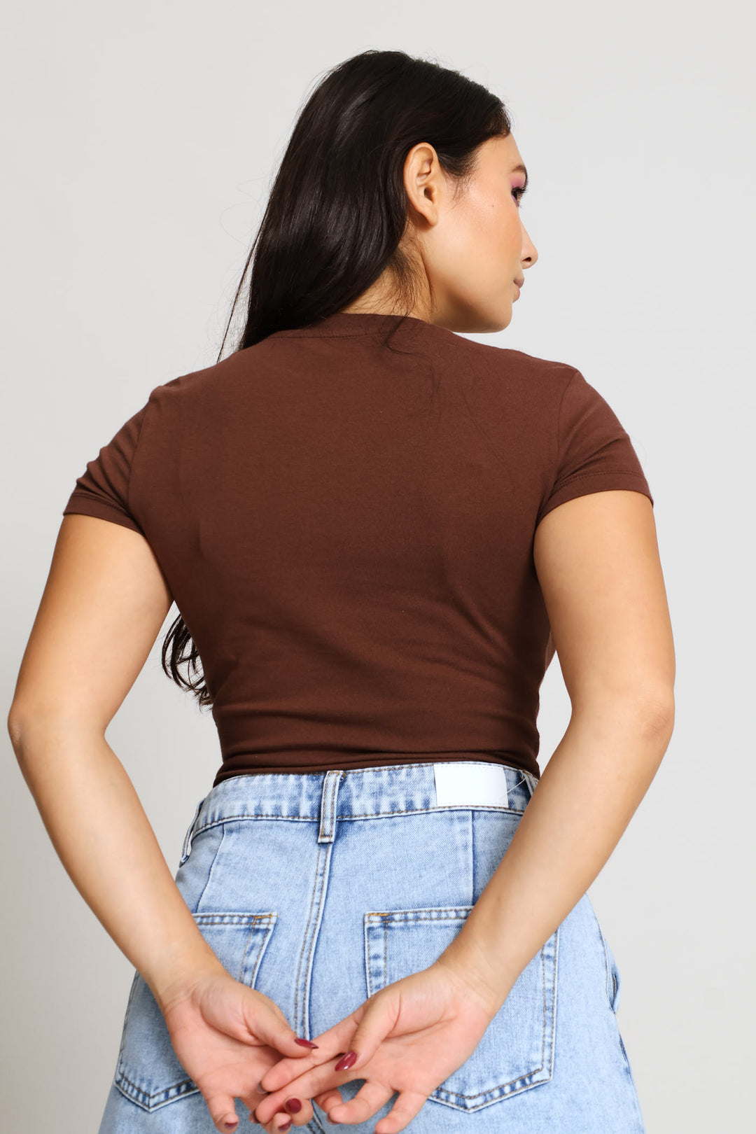 Teddy Printed Baby Tee - Chocolate