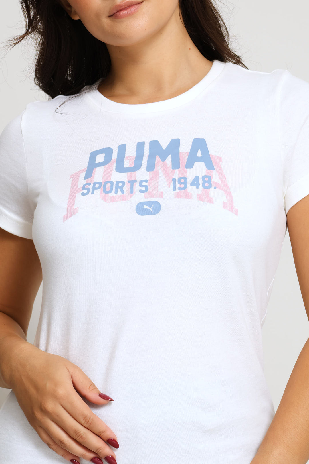 Graphic Varsity Tee - White