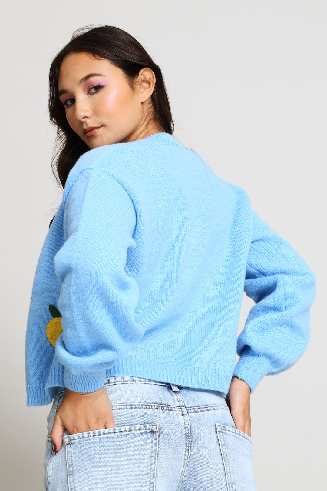 Lemon Open Cardi - Light Blue
