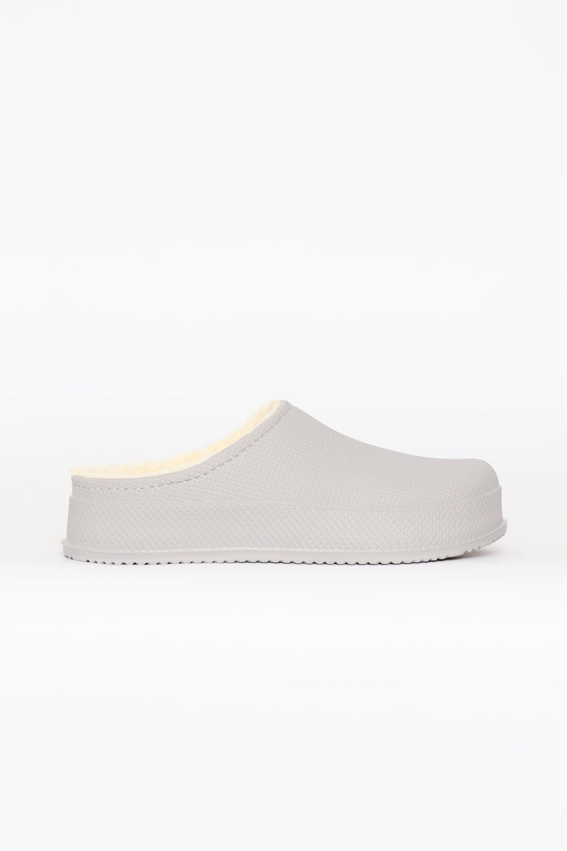 Lined Closed Toe Eva Clog - Grey