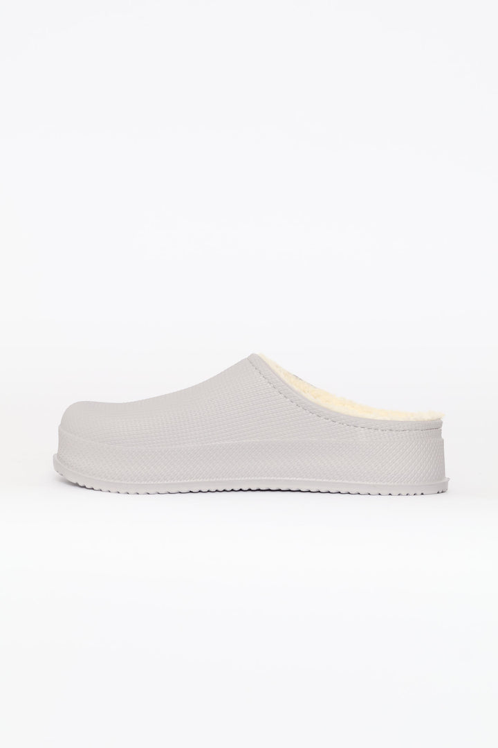 Lined Closed Toe Eva Clog - Grey