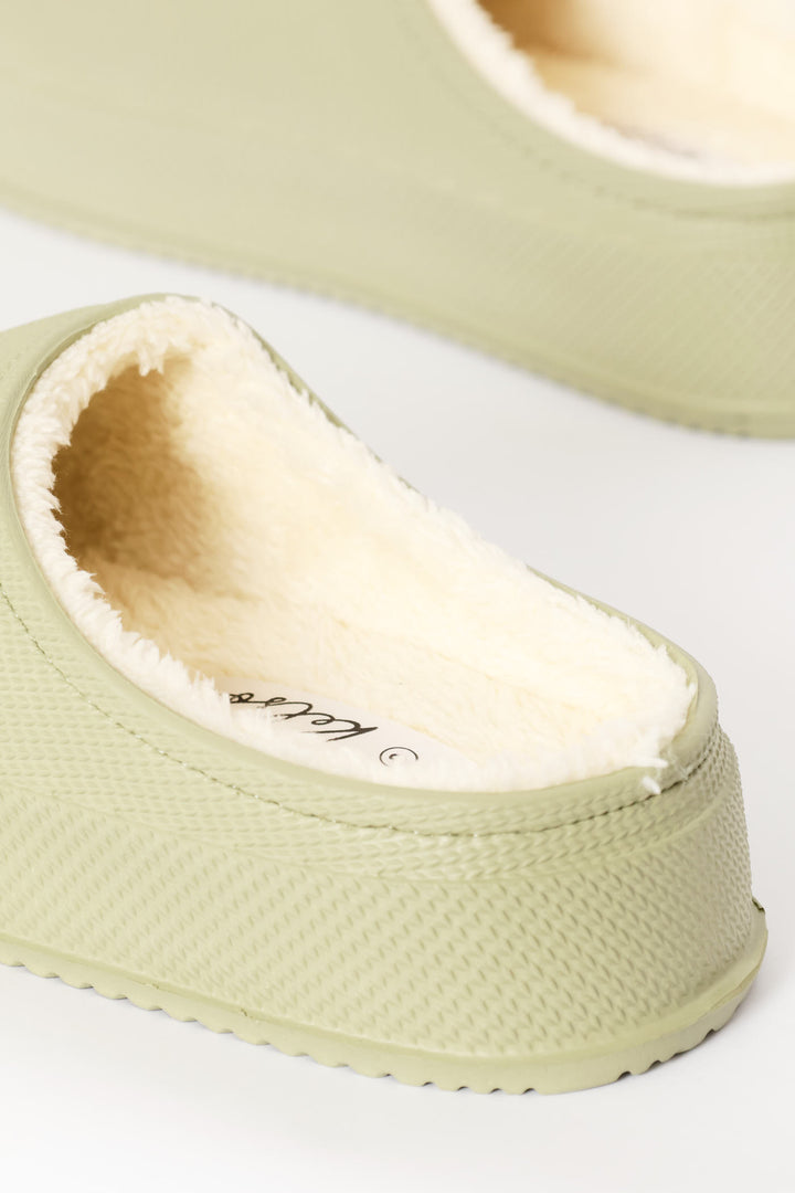 Lined Closed Toe Eva Clog - Sage