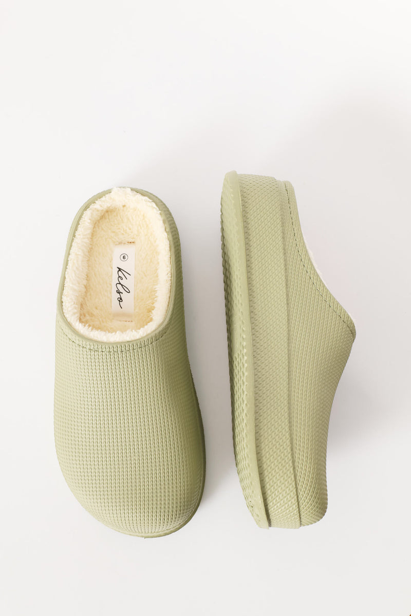 Lined Closed Toe Eva Clog - Sage