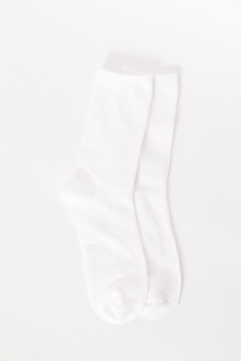 Unisex Single Pair Anklet Socks - White