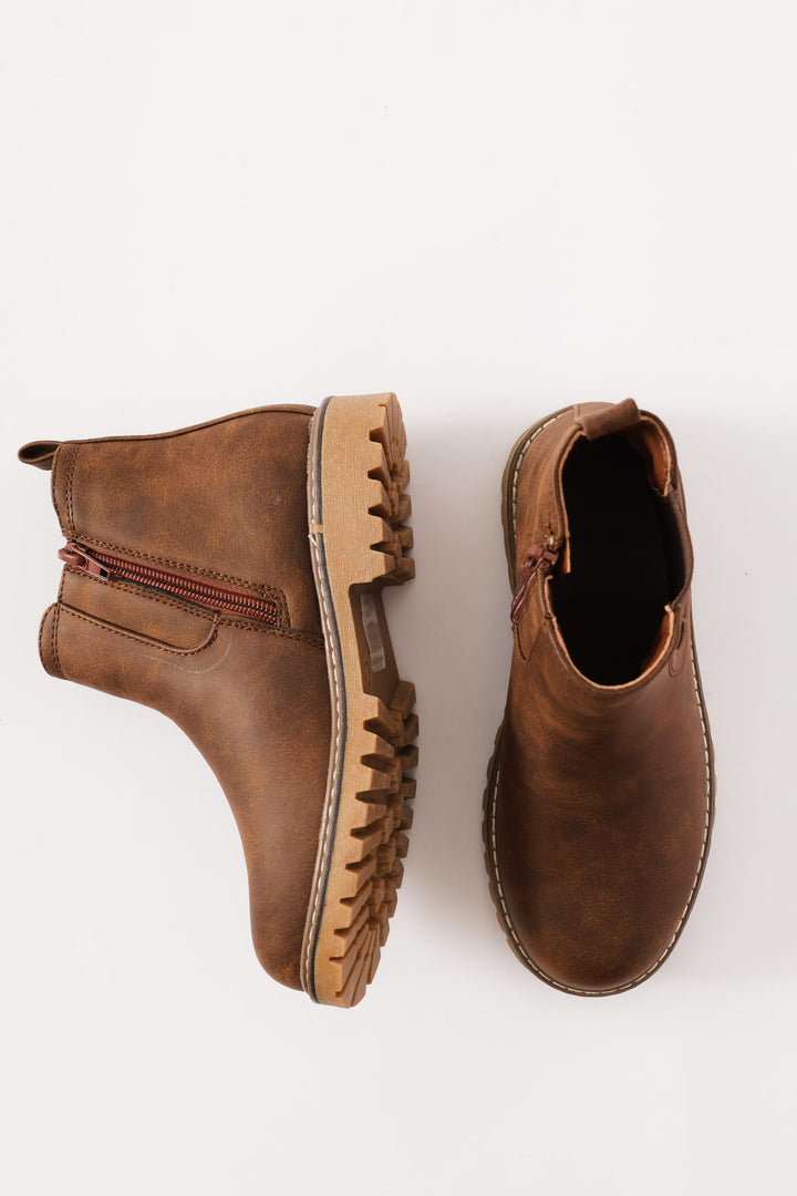 Boys Chelsea Boot - Brown