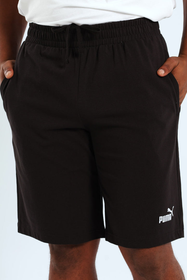 Essential No.1 Logo Jersey Shorts - Black