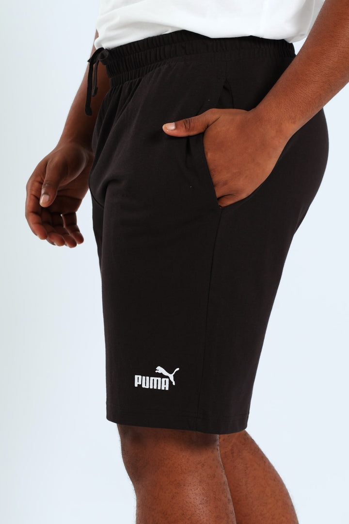 Essential No.1 Logo Jersey Shorts - Black