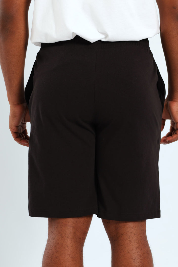 Essential No.1 Logo Jersey Shorts - Black