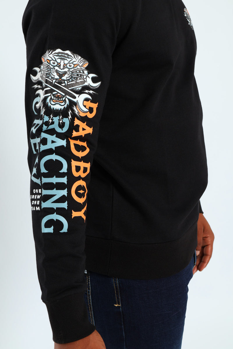 Tiger Racing Crew Top - Black