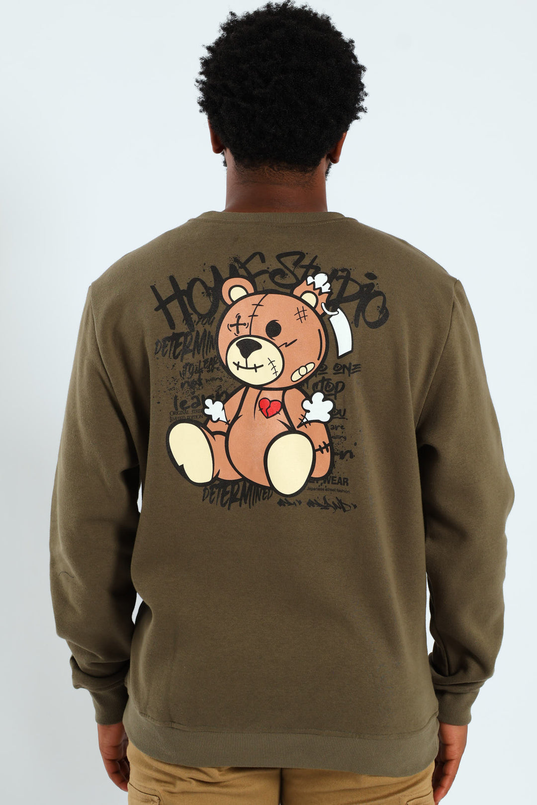 Teddy Front & Back Fleece Top - Fatigue