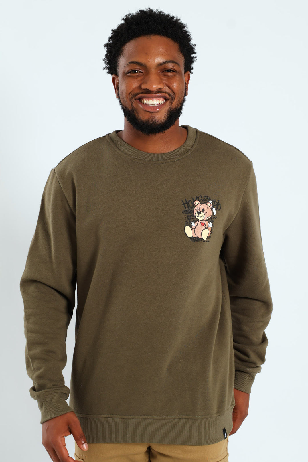 Teddy Front & Back Fleece Top - Fatigue