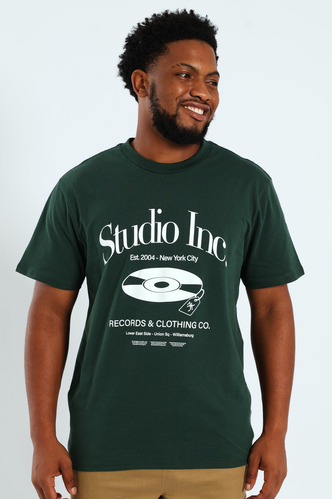 Music CD Front Print Tee - Green