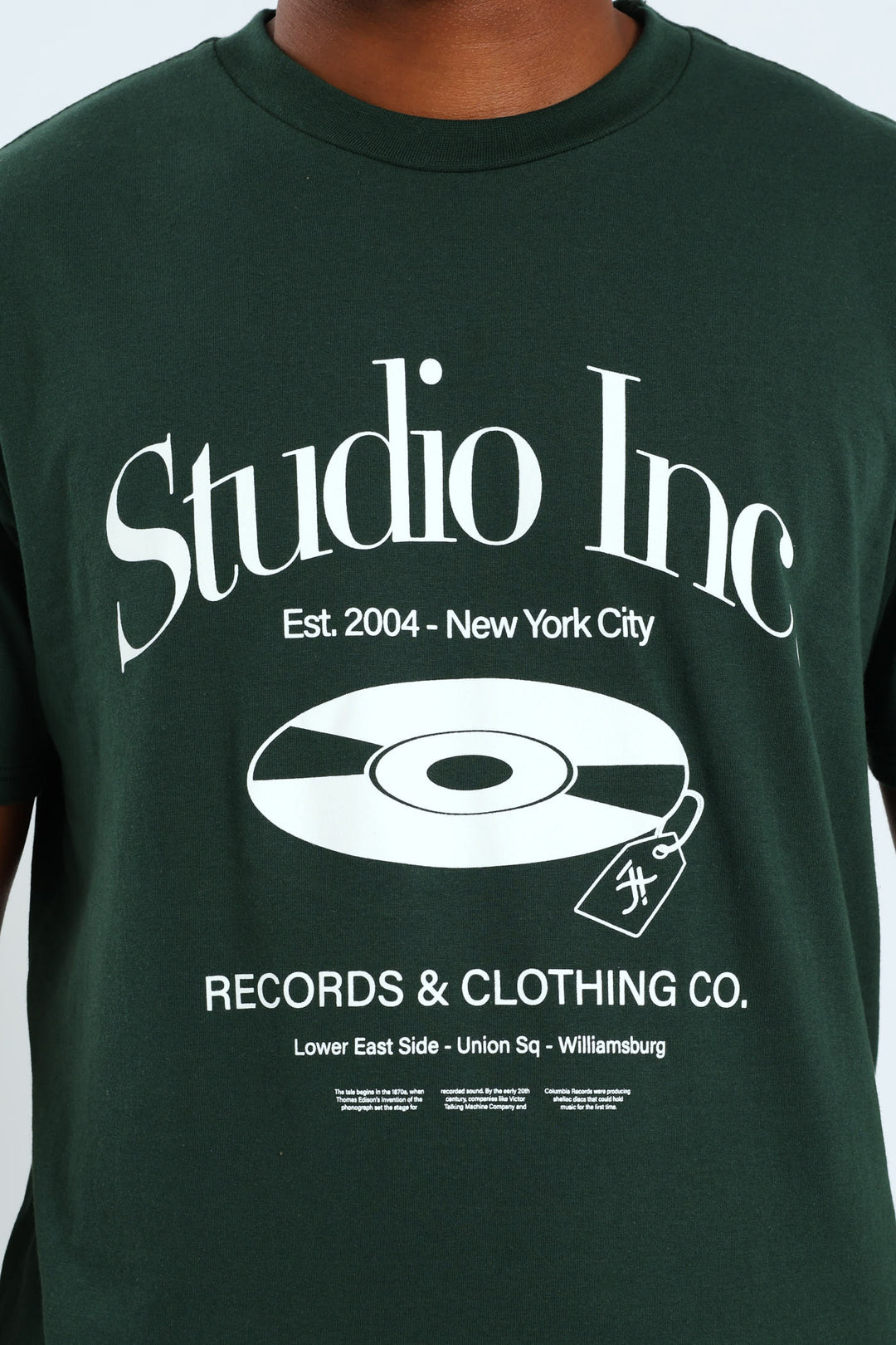 Music CD Front Print Tee - Green