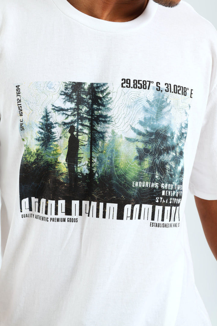 Woodlands Photo Print Tee - White