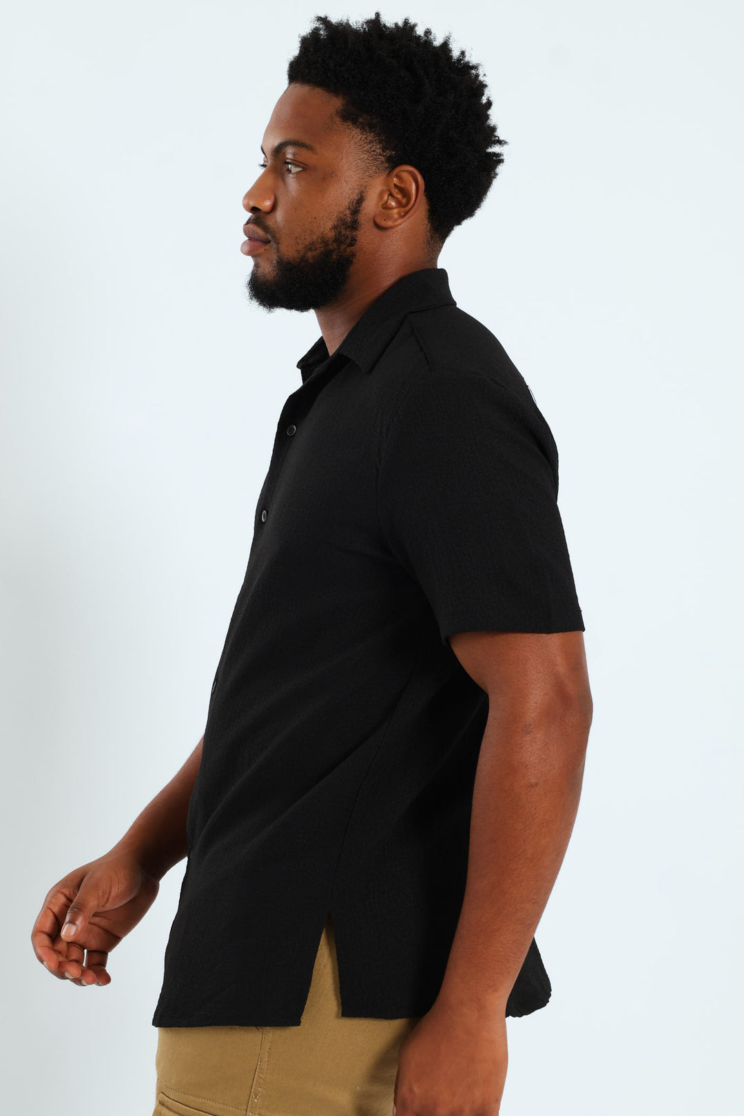 Crinkle Shirt - Black