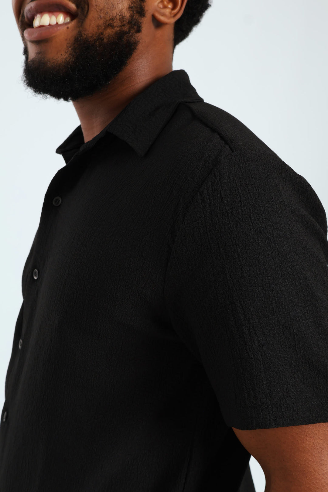 Crinkle Shirt - Black