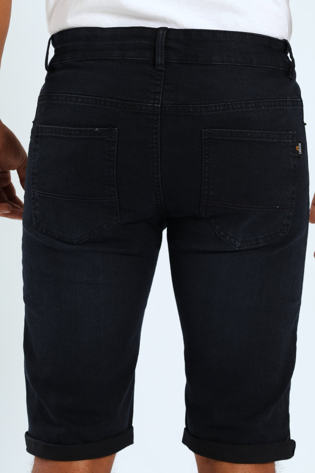 Denim Turnup Shorts - Blue/Black