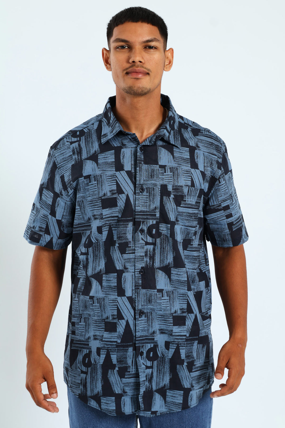 Abstract Shape Shirt - Navy