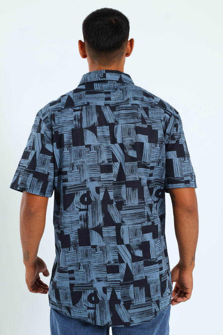 Abstract Shape Shirt - Navy