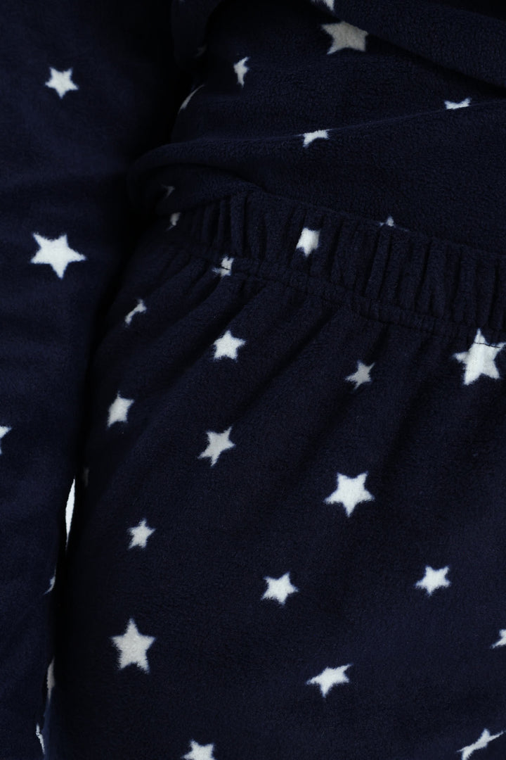 Polar Fleece Stars Sleep Set - Navy