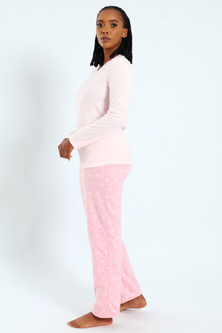 Polar Fleece Sleep Set - Pink