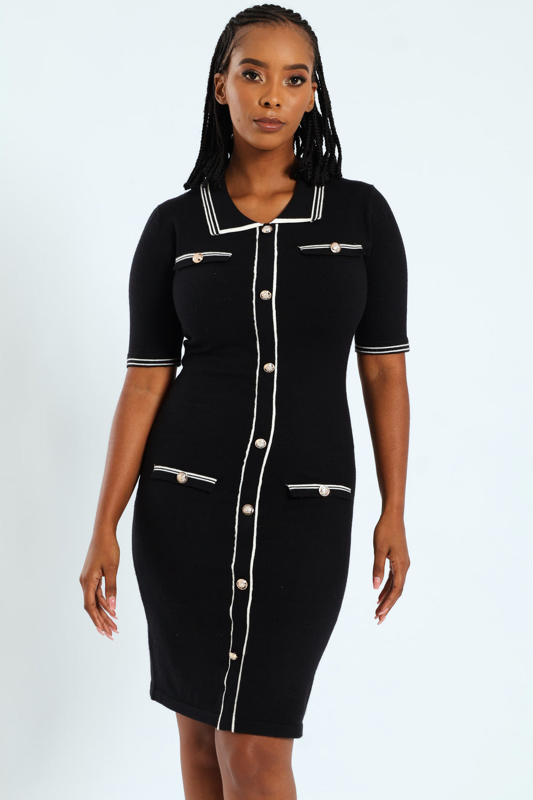 Preppy Bodycon Knitwear Dress