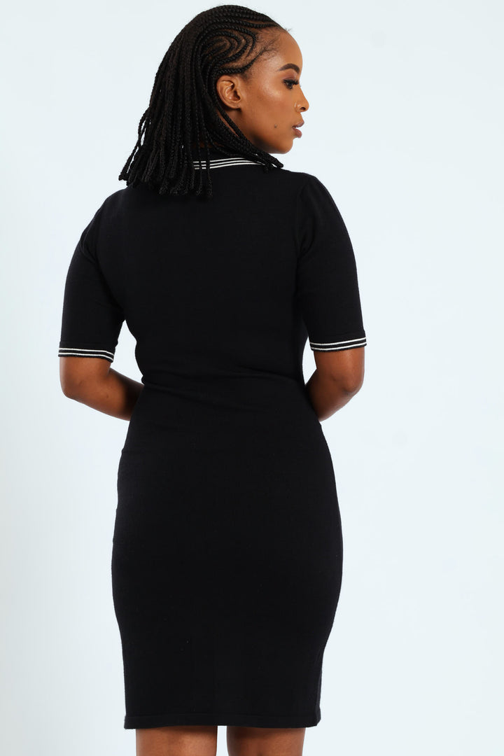 Preppy Bodycon Knitwear Dress