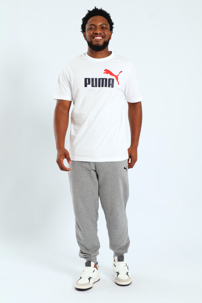 Essential 2 Colour No.1 Logo Tee - White