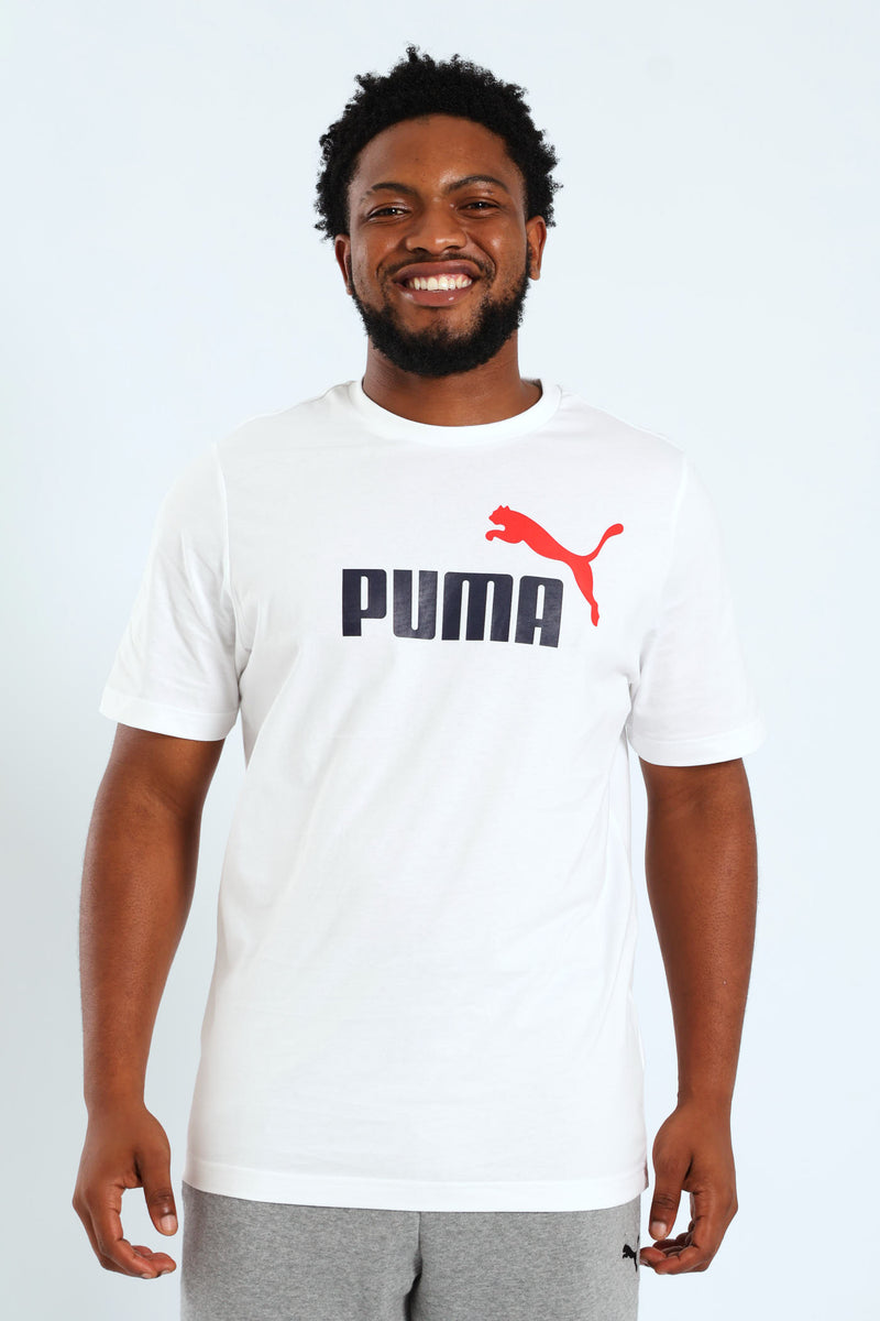 Essential 2 Colour No.1 Logo Tee - White