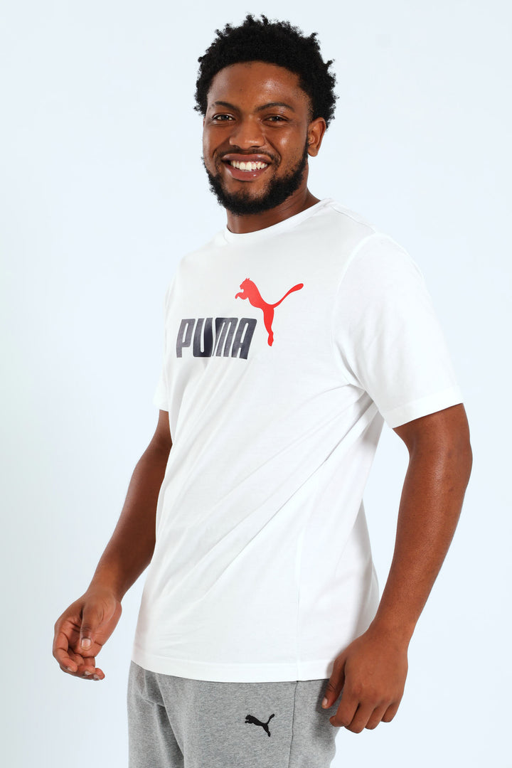 Essential 2 Colour No.1 Logo Tee - White