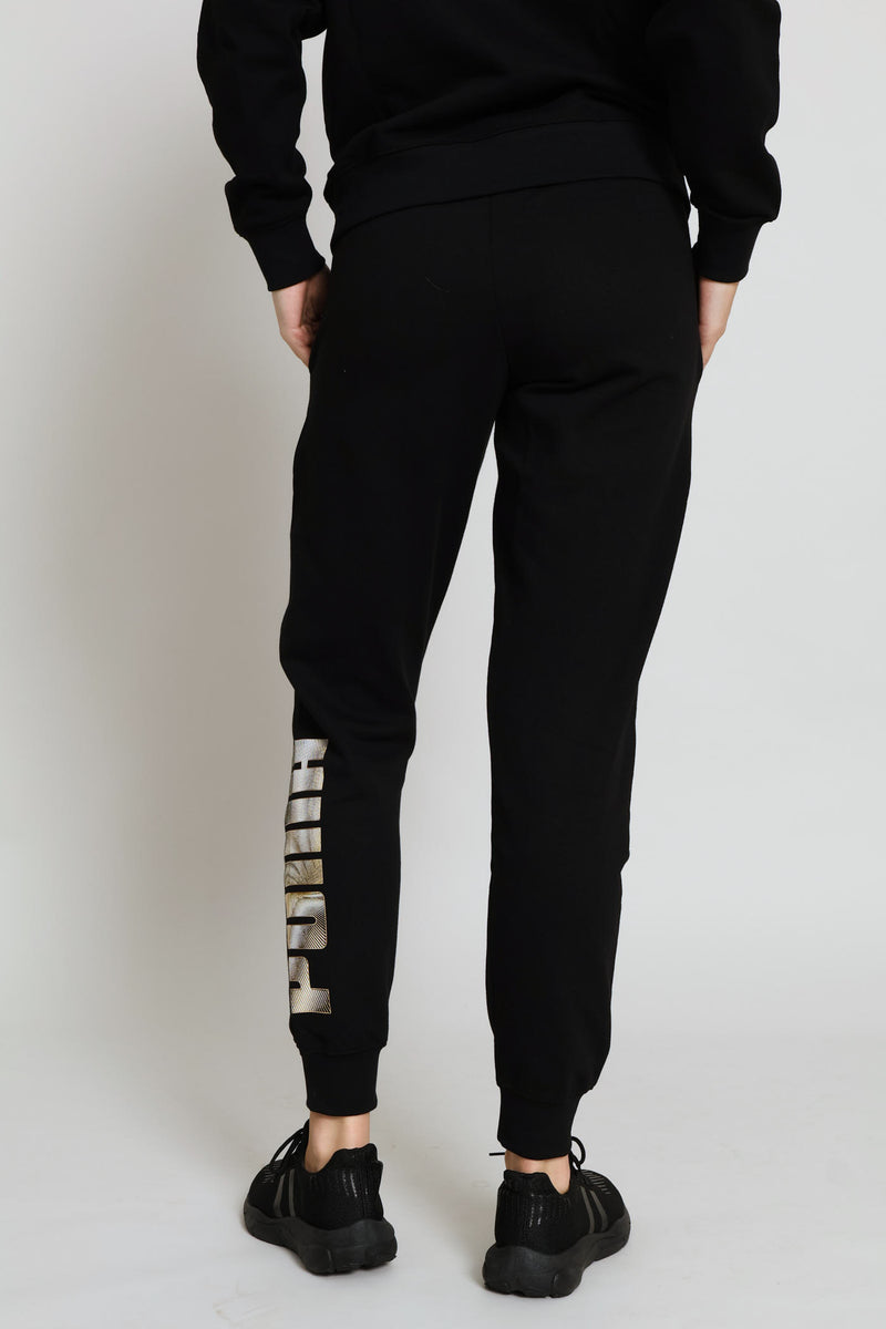 Logo Lab Metallic Sweatpants - Black