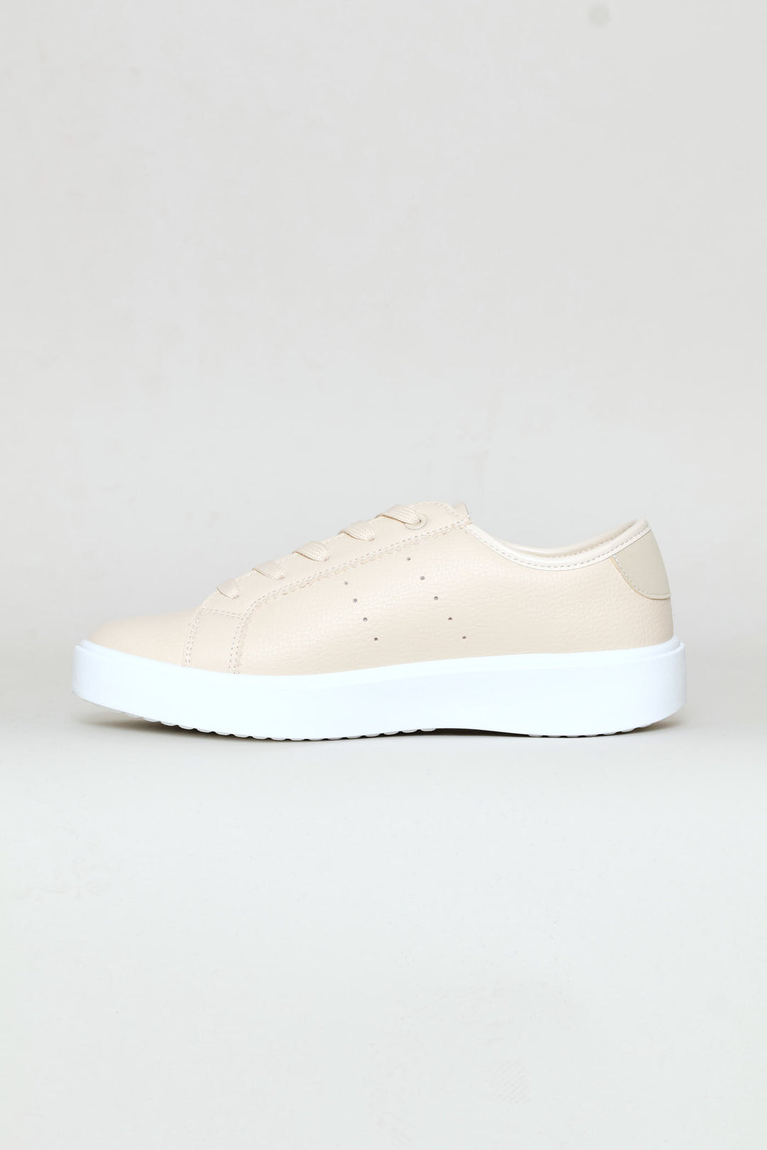 Ivy Lace Up Platform Sneaker - Beige
