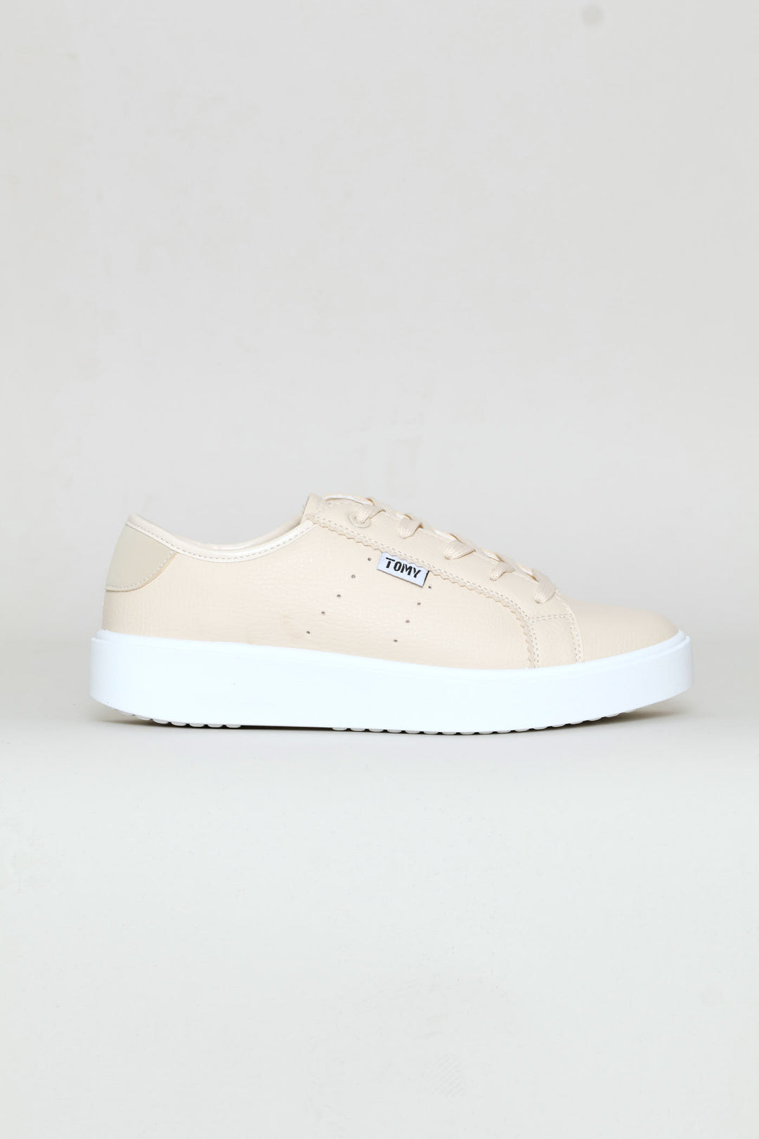 Ivy Lace Up Platform Sneaker - Beige