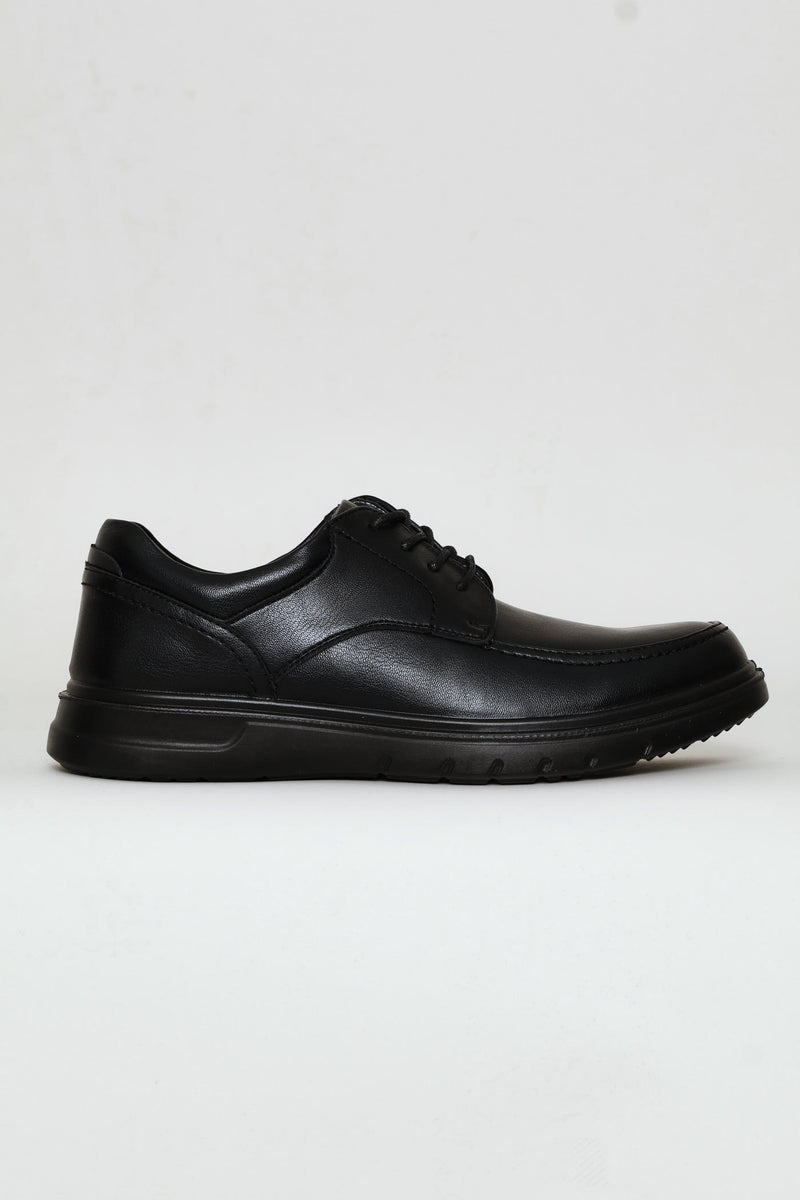 Comfit Smart Casual Lace Up Derby Shoe - Black